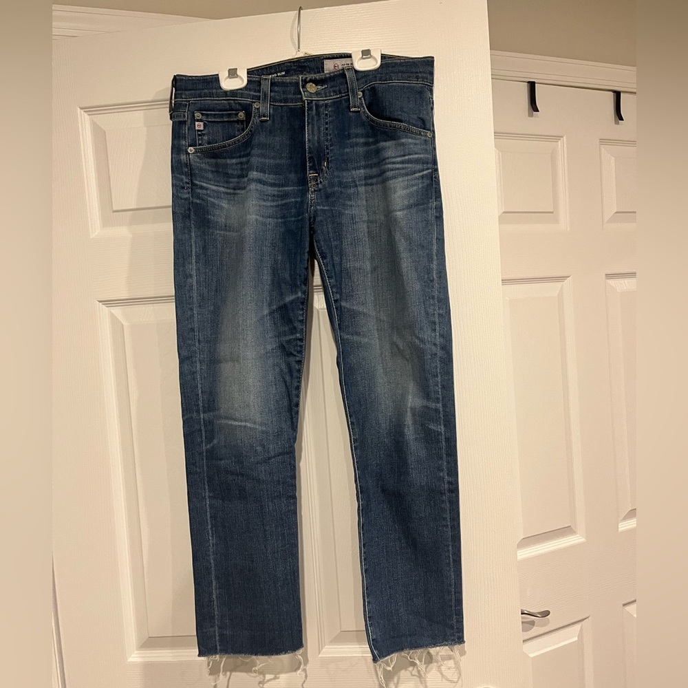 AG slim fit jeans in medium wash